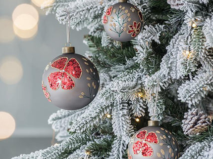 Glass Decorative Hanging Ball Christmas Tree Ornaments For Holiday Party Decorations