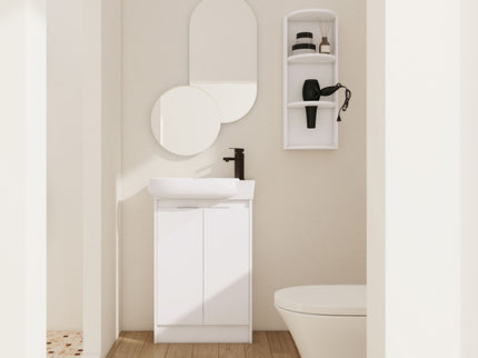 Freestanding Bathroom Vanity With Sink And Storage Rack, Soft Close Doors Base With Basin