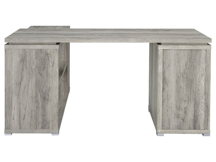 Tona - L-Shape Computer Desk With 3 Drawers And 5 Shelves