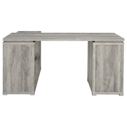 Tona - L-Shape Computer Desk With 3 Drawers And 5 Shelves