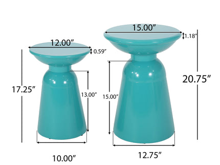 Serenita - Outdoor Side Tables With Flared Design (Set of 2)