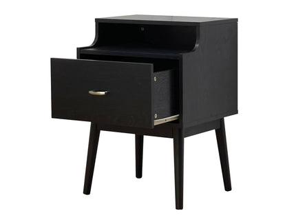 Starla - Wooden Nightstand - Black