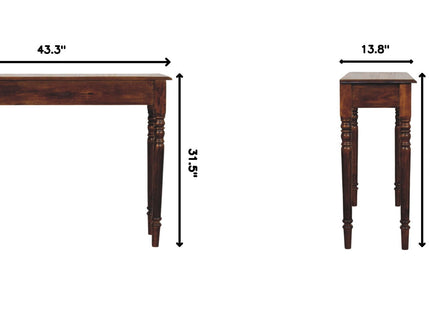 Turned Legs Drawer Console Table