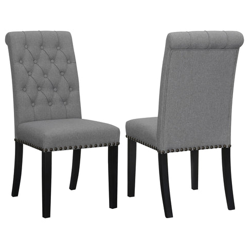 Tufted Rolled Backrest Side Chairs (Set of 2)