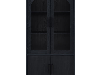 Shayne - 4 Door Display Cabinet With LED Lighting - Black