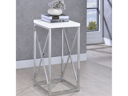 Accent Table With Accents - Glossy White