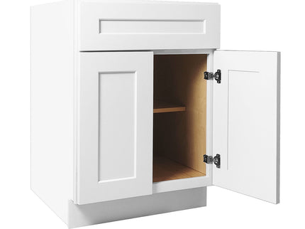 Shaker Base Cabinet With Soft-Close Drawer & Double Doors, Adjustable Shelf