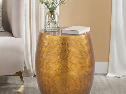 Et-201 - Oval End Table - Gold