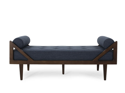 Chic Contemporary Chaise Lounge With Button Tufting And Bentwood Structure