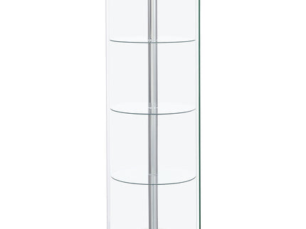 Tenley - 4 Shelf Curio Cabinet With Hexagonal Design