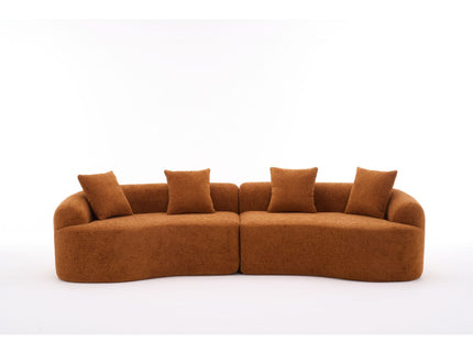 4 Seater Sofa With Fabric, 30D, 60 Hardness Full Sponge, 4 Pillow For Living Room, Home Furniture Sleeper Sectional Sofa For Apartment