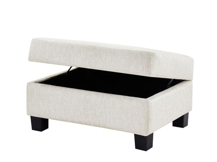 Contemporary U - Shaped Sectional Sofa With Movable Storage Ottoman