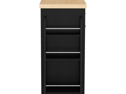 Kitchen Sideboard With Sliding Door Cabinet, 3 Tier Spice Rack
