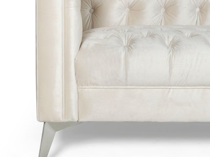 Contemporary 3 Seater Sofa With Button Tufting