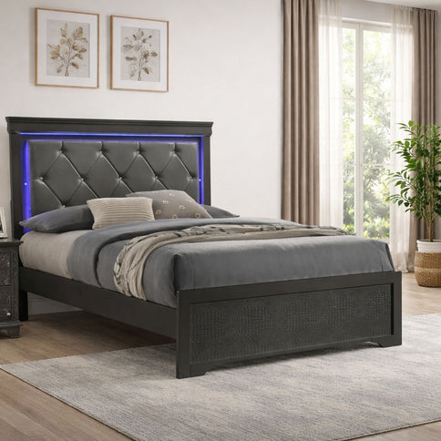 Blaze - Modern Bedroom Set With LED Headboard