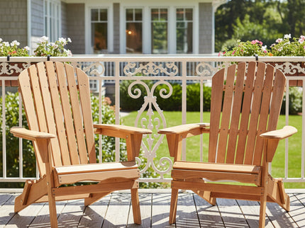 Oversize Outdoor Folding Adirondack Chair, Patio Chair For Garden