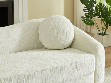 Curved Convertible Sofa, 2 In 1 Frameless Folding Sofa Bed With Pull Out Base And Deep Seat