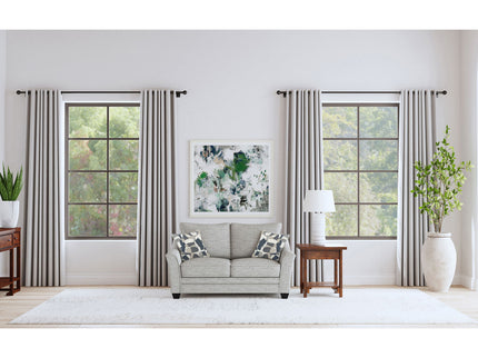 Lido - Upholstered Loveseat With Tapering Block Legs - Light Gray