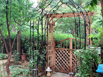 Metal Garden Arch Assemble Freely With 8 Styles Garden Arbor Trellis Climbing Plants Support Rose Arch