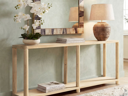 Milo - Console Table With Lower Shelf - Natural