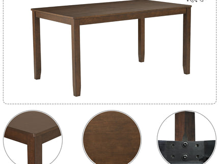 Dining Table Set With Upholstered Chairs, Rectangular Dining Table Set