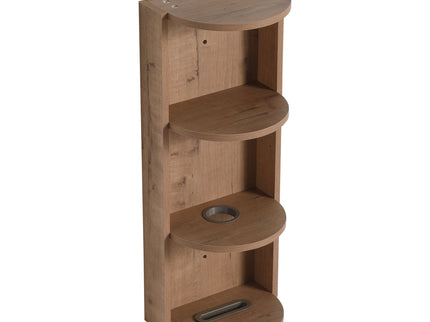 Modern Wall Mounted Bathroom Vanity With Sink And Storage Rack Soft Close Doors Plywood - Imitative Oak