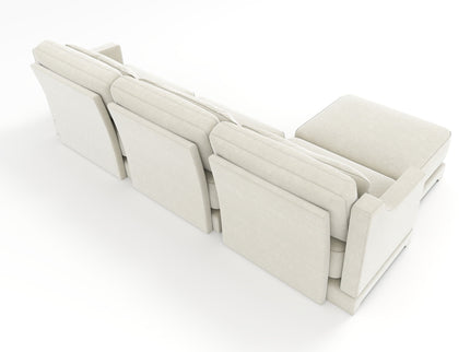 Stylish Sofa With Ottoman And Lumbar Pillows, Ergonomic Design