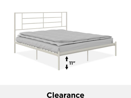 Praxis - King Bed With Simple Headboard - White