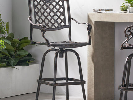Cast Aluminum Bar Stool - Copper