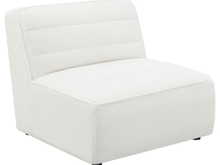 Bonnie - Upholstered Armless Chair With Channel Tufting - Ivory