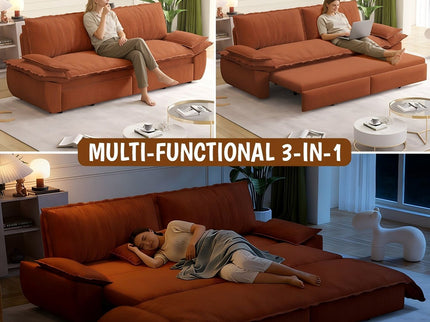 Queen Pull Out Bed, 3 In 1 Convertible Sleeper Sofa