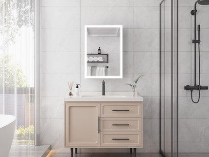 Bathroom Medicine Cabinet With Lights, LED Medicine Cabinet With Mirror, Lighted Medicine Cabinet With Defogger