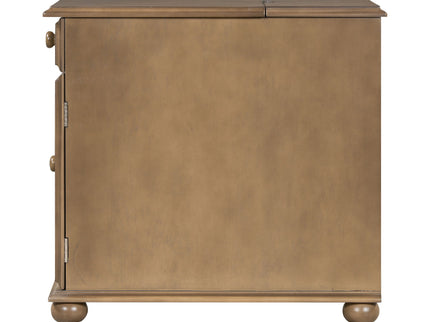 Vintage Flip Top Side Table With USB Ports