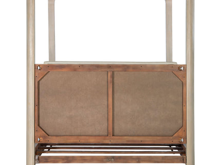 Flores - Eastern King Canopy Bed - Mango Color
