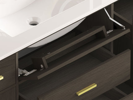 Bathroom Vanity With Abundant Storage 2 Soft Close Doors And 6 Drawers