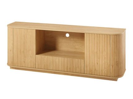 Modern Wavy TV Stand Rounded Sideboard With Storage Cabinet