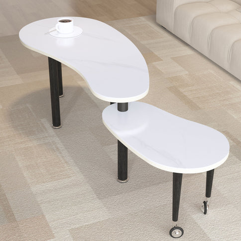 Rotatable Cocktail Table With Solid Legs, 360 Degree Rotating