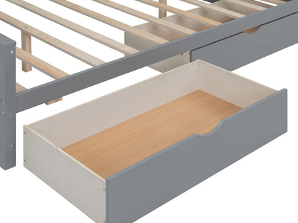 Daybed With All-In-One Cabinet And Shelf