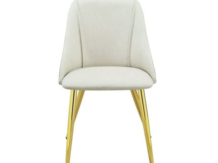 Gaines - Synthetic Leather Side Chair (Set of 2) - White