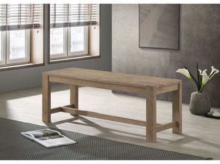 Malvika - Trestle Base Dining Bench - Brown