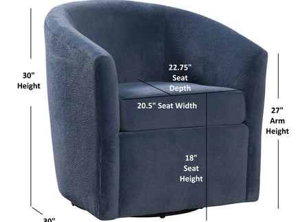 Oaklynn - Barrel Style Swivel Accent Chair