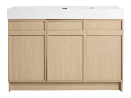 Freestanding Bathroom Vanity With Resin Sink & Soft Close Cabinet Doors