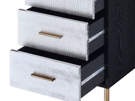 Myles - Jewelry Armoire - Black / Silver / Gold