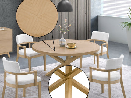 Kasem - Round Dining Table - Oak
