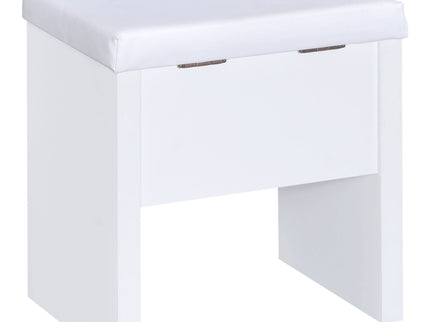 Walsh - Makeup Vanity Table With Mirror And Stool - White