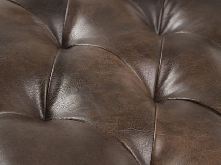 Henley - Tufted Ottoman Bench - Distressed Brown