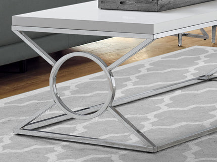 Table, Rectangular, Glossy Contemporary & Modern - White