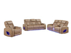Light Brown / 3 Pc. Sofa, Loveseat, Chair