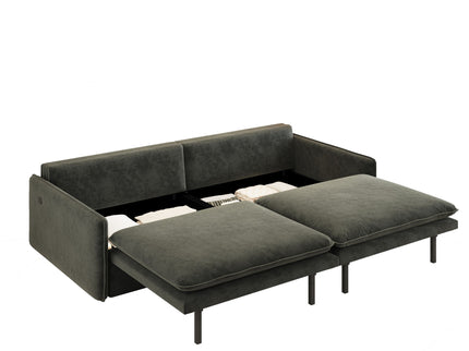4 Seat Convertible Sleeper Sofa Bed, Modern With Storage