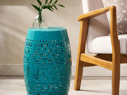 12" Outdoor Lace Cut Side Table